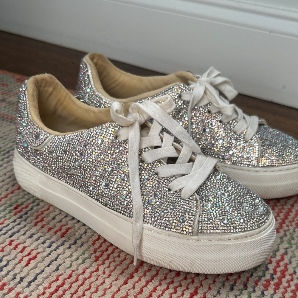 Sparkling Rhinestone Sneakers - Picture 3 of 10